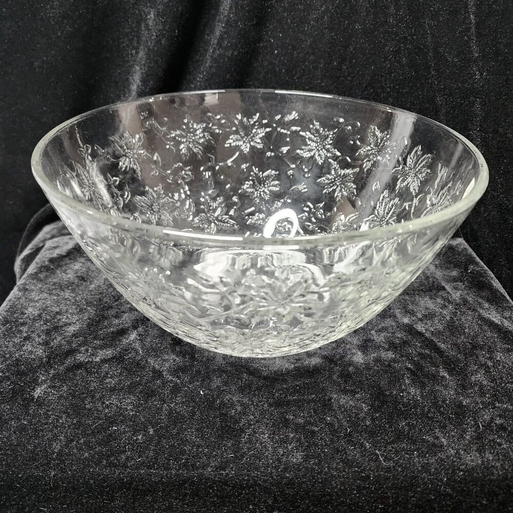 Princess House Fantasia Crystal Large Salad Serving Bowl 10.5" pasta glass dish